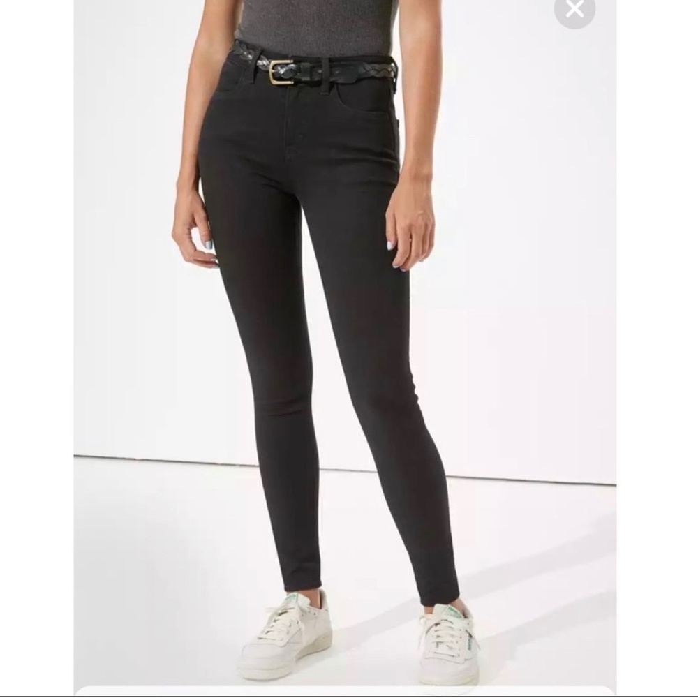 Black super high rise jegging Short